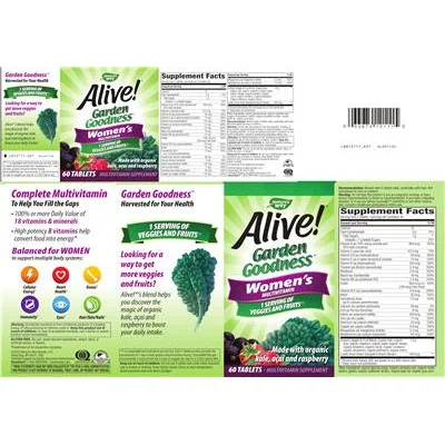 Мултивитамини Alive! Garden Goodness за жени