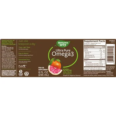 Ultra Pure Omega3 Grapefruit-Tangerine Flavored