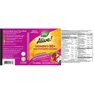 Желирани витамини Alive! за жени над 50 години / Alive! Women's 50+ Multivitamin Gummy