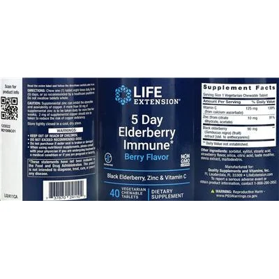 5 Day Elderberry Immune Berry Flavor