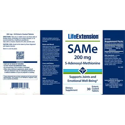 SAMe 200 mg - Life Extension