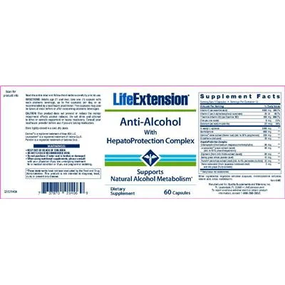 Anti-Alcohol With HepatoProtection Complex - Life Extension