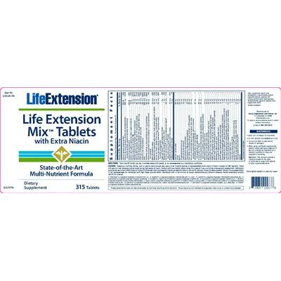 Life Extenstion Mix Tablets With Extra Niacin - Life Extension