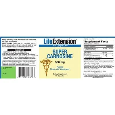 Super Carnosine 500 mg - Life Extension