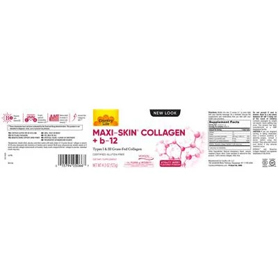 Maxi-Skin Collagen + B-12 Vitality Berry Flavored Powder - Country Life
