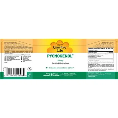 Pycnogenol 50 mg - Country Life