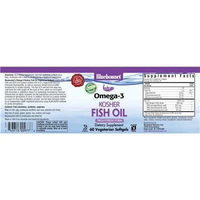 Omega-3 Kosher Fish Oil - Bluebonnet