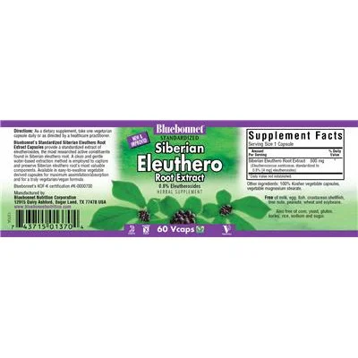 Стандартизиран екстракт от корен на сибирски елеутерокок - Bluebonnet
