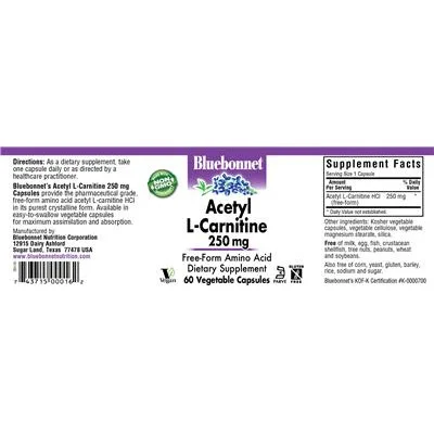 Acetyl L-Carnitine 250 mg - Bluebonnet