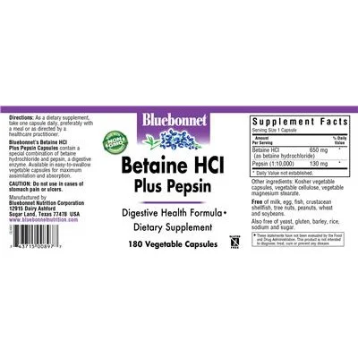 Betaine HCl Plus Pepsin - Bluebonnet