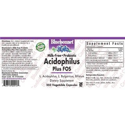 Milk-Free Probiotic Acidophilus plus FOS - Bluebonnet