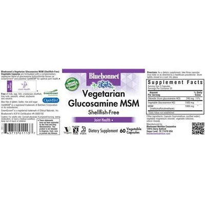 Vegetarian Glucosamine MSM - Bluebonnet
