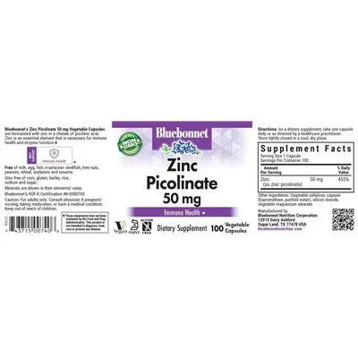 Zinc Picolinate 50 mg - Bluebonnet