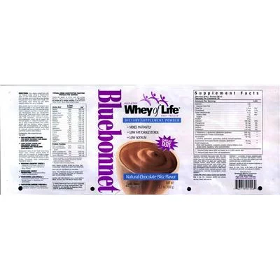 Протеин на прах Whey of Life с натурален шоколадов вкус - Bluebonnet