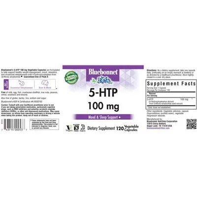 5-HTP 100 mg - Bluebonnet