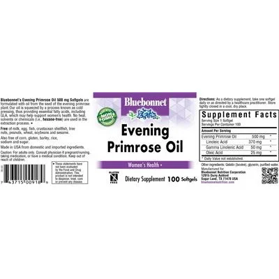 Evening Primrose Oil 500 mg - Bluebonnet