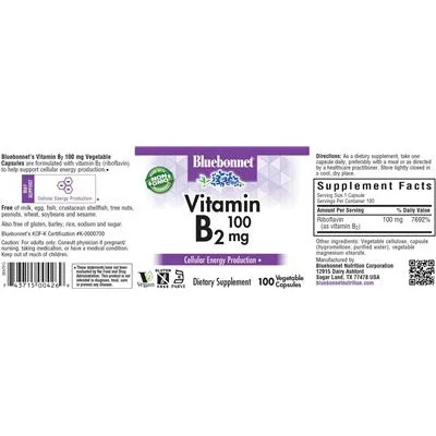 Vitamin B2 100 mg - Bluebonnet