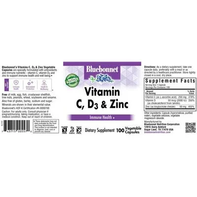 Vitamin C, D3 & Zinc - Bluebonnet