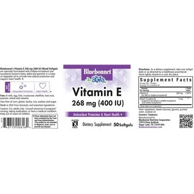 Vitamin E 268 mg (400 IU) - Bluebonnet