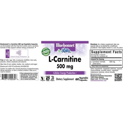 L-Carnitine 500 mg - Bluebonnet