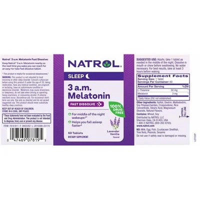3 a.m. Melatonin Fast Dissolve Lavender Vanilla