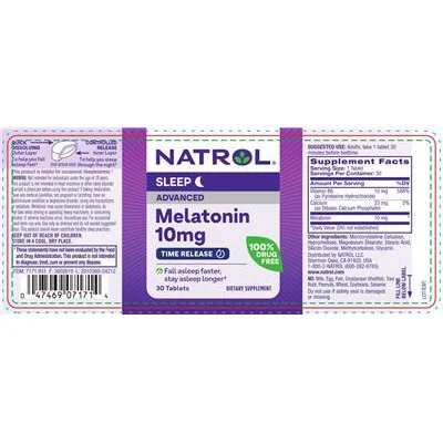 Мелатонин Advanced 10 mg с контролирано освобождаване - Natrol