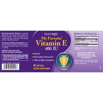 Моите любими Витамин E 400 IU - Natrol
