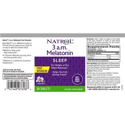 3 a.m. Melatonin Fast Dissolve Lavender Vanilla