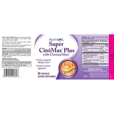 Super CitriMax Plus With ChromeMate - Natrol
