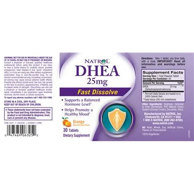 DHEA 25 mg Orange Natural Cream Flavor - Natrol