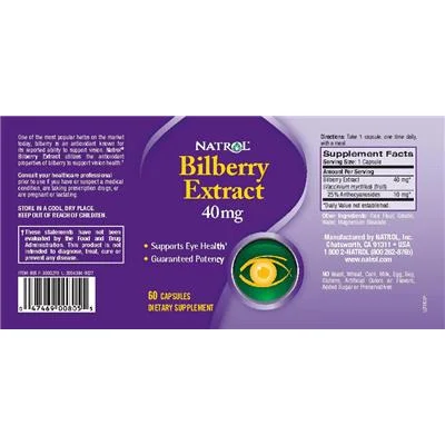 Bilberry Extract 40 mg - Natrol