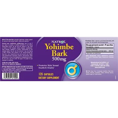 Yohimbe Bark 500 mg - Natrol