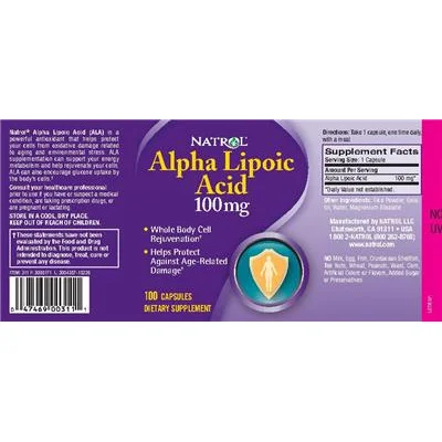Alpha Lipoic Acid 100 mg - Natrol