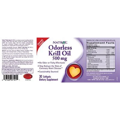 Odorless Krill Oil 500 mg - Natrol