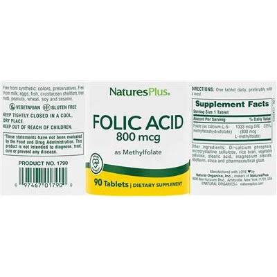 Folic Acid 800 mcg - NaturesPlus