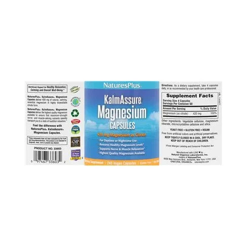 KalmAssure Magnesium Capsules 420 mg - NaturesPlus