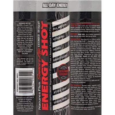 Source of Life Energy Shot Natural Tropical Fruit Flavor - NaturesPlus