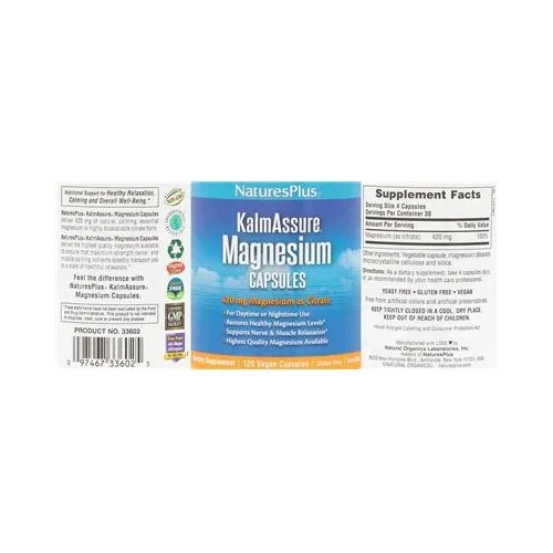 KalmAssure Magnesium Capsules 420 mg - NaturesPlus
