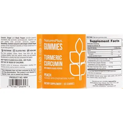 Turmeric Curcumin Gummies Peach - NaturesPlus