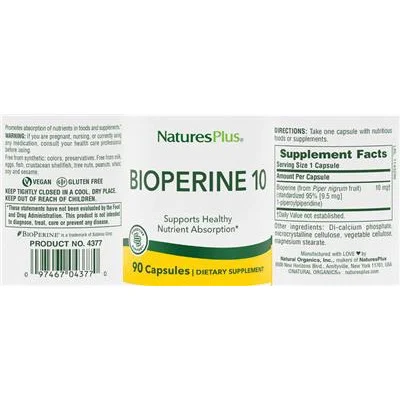 BioPerine 10 - NaturesPlus