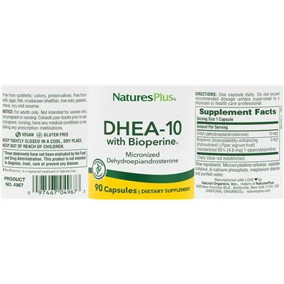 DHEA-10 with BioPerine - NaturesPlus
