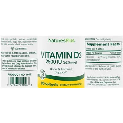 Vitamin D3 2500 IU (62.5 mcg) - NaturesPlus