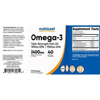 Omega-3 2400 mg - Nutricost