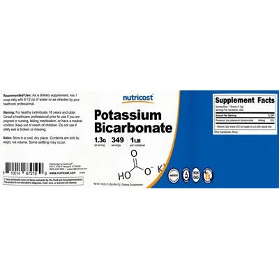 Potassium Bicarbonate 1.3 g - Nutricost
