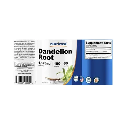 Dandelion Root 1575 mg - Nutricost