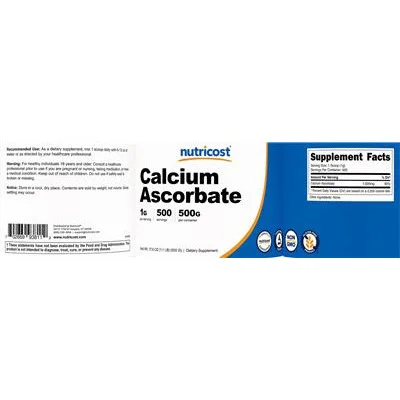 Calcium Ascorbate 1 g - Nutricost