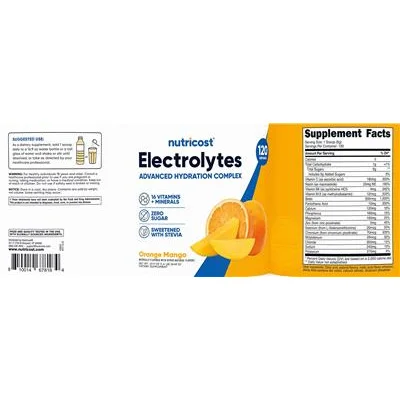 Electrolytes Advanced Hydration Complex Orange Mango - Nutricost