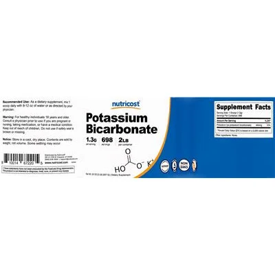 Potassium Bicarbonate 1.3 g - Nutricost