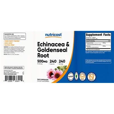 Echinacea & Goldenseal Root 500 mg - Nutricost