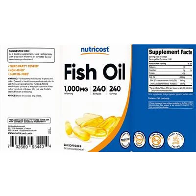 Fish Oil 1,000 mg - Nutricost